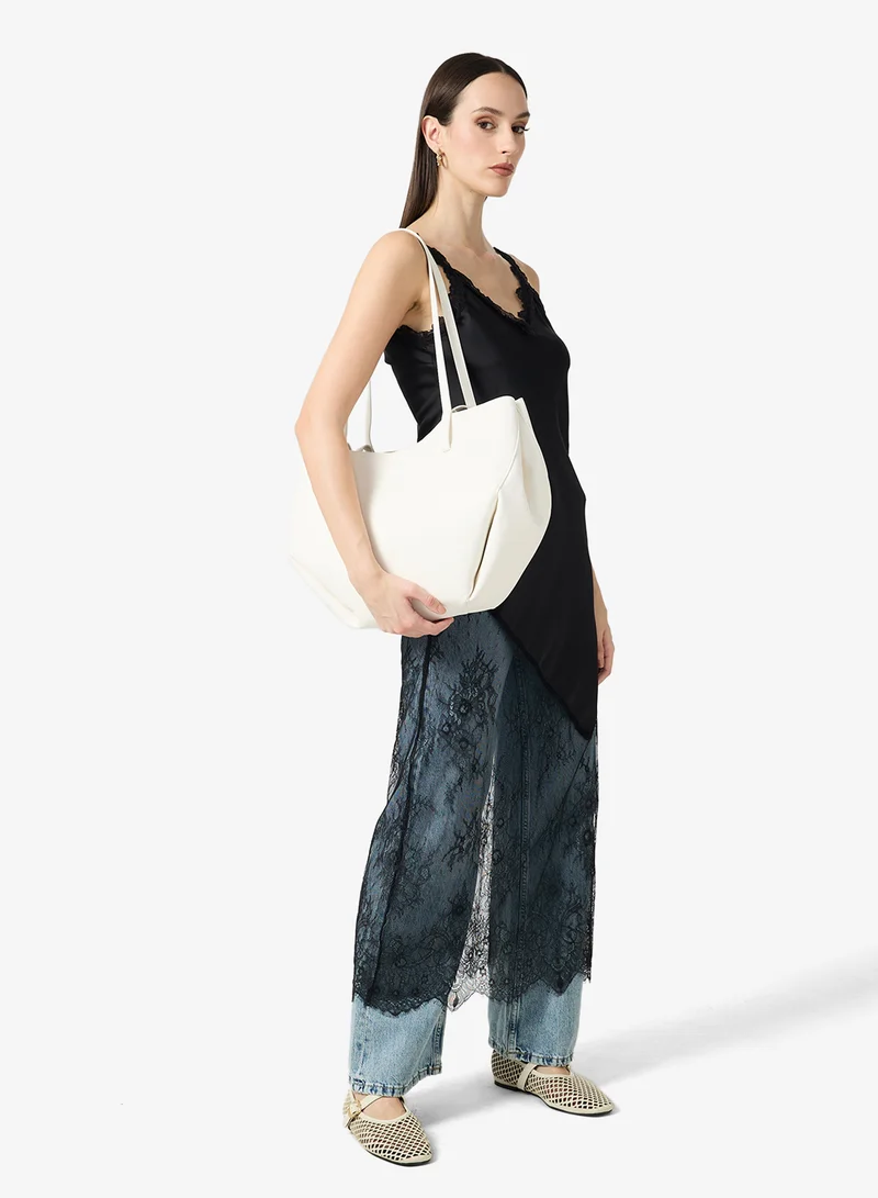 ELLA White East-To-West Adjustable Tote Bag for Women | Best Price UAE